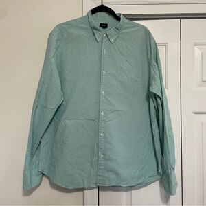 J.Crew Button Down Shirt Mint Green Men's Size XL
